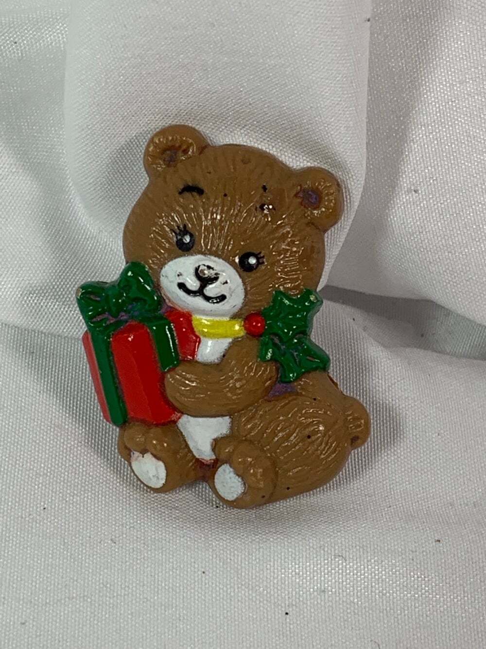 Teddy Bear Christmas Pin Russ